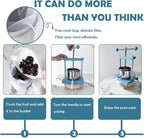 SQUEEZE master Tintura de queso, hierbas, frutas, vino, prensa manual -0.53 galones/2 litros de potencia de acero inoxidable y hierro para jugo, sidra, vino, aceite de oliva, azul