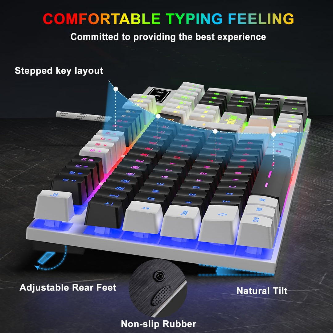 Combo de teclado y ratón para juegos RGB de BlueFinger con retroilu...