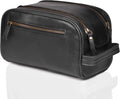 LEATHER VILLAGE - Neceser de cuero para hombre, kit de viaje Dopp Bolsa de afeitar
