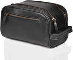 LEATHER VILLAGE - Neceser de cuero para hombre, kit de viaje Dopp Bolsa de afeitar