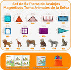 Azulejos magnéticos para niños, juego de juguetes de construcción