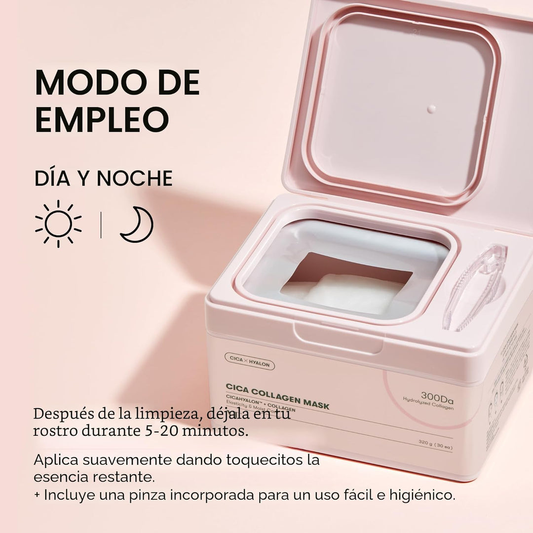 VT COSMETICS CICA Máscara de Colágeno Diaria 30 Hojas, Colágeno de...