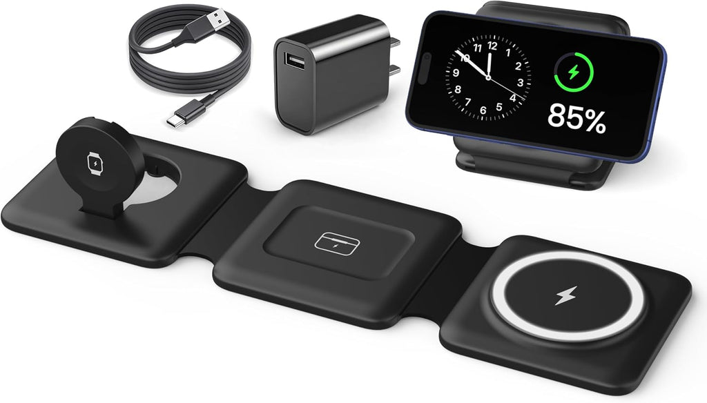 Fold Magnetic Wireless Charger para iPhone: Compact carga Pad Fit Travel