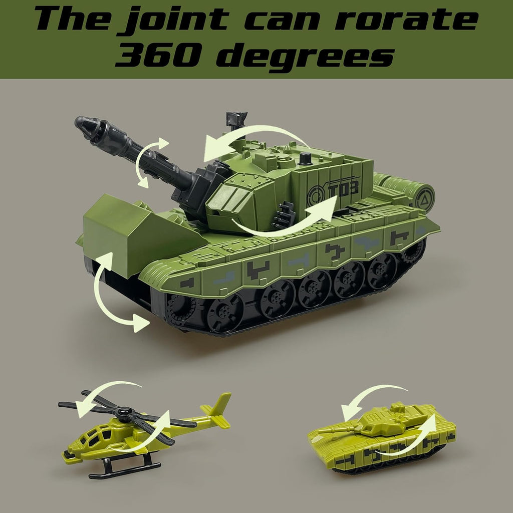 Ejército Tanque de Juguete Soldados Militar Juguete con Vehículos