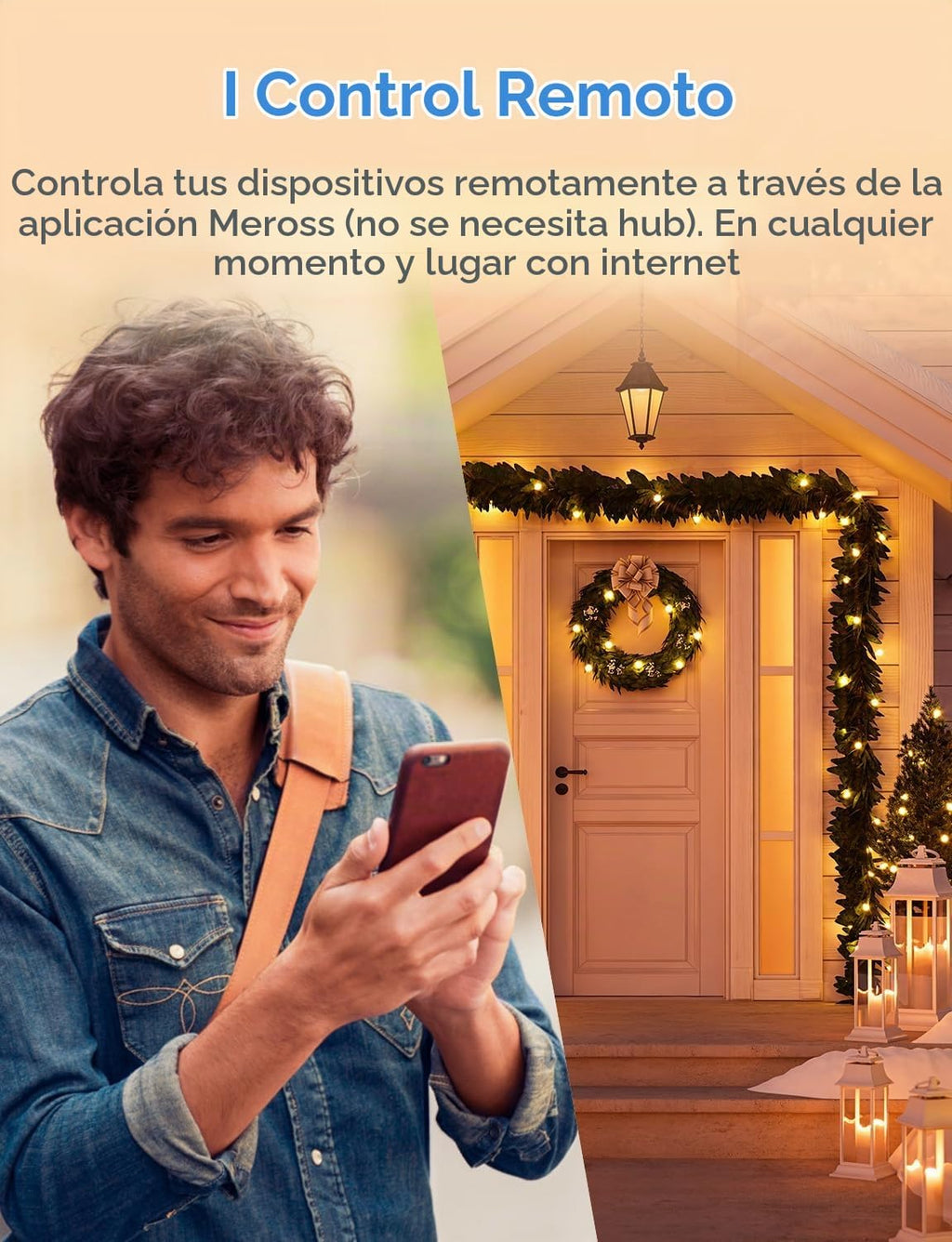 meross Enchufe inteligente para exteriores compatible con Apple HomeKit, Siri, Alexa, Google Assistant y SmartThings, toma impermeable para exteriores, control remoto y de voz, temporizador