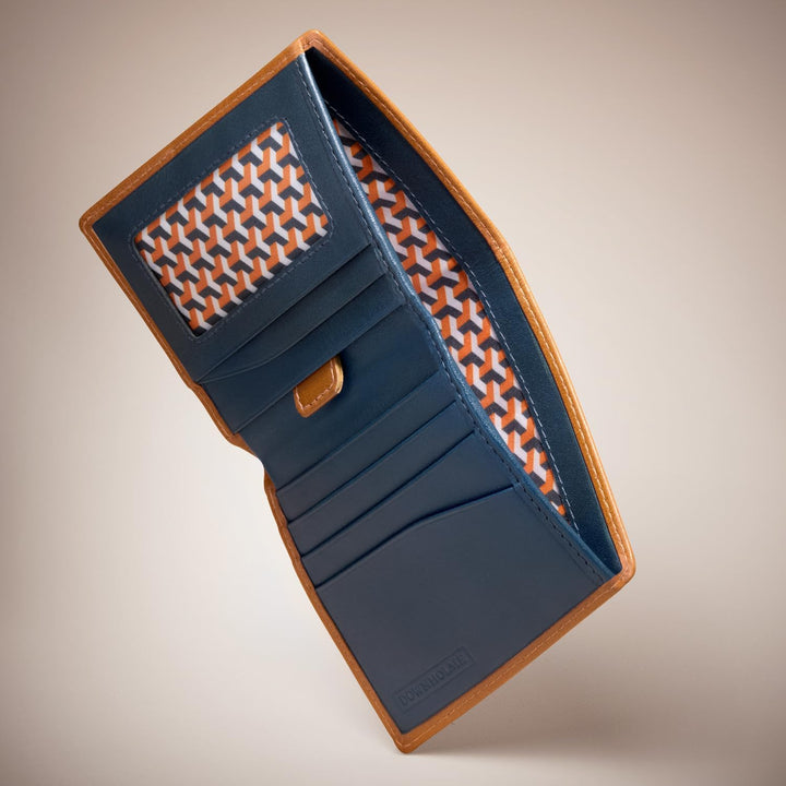 Downholme Billetera de Cuero Bifold con Silueta Delgada para Hombre...
