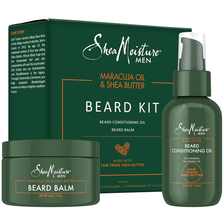 Set de regalo de cuidado de barba SheaMoisture \u2013 Aceite natura...