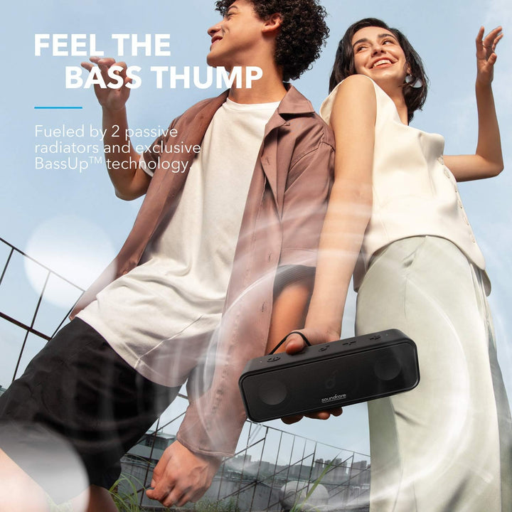 Soundcore 3 altavoces Bluetooth con sonido estéreo, controladores d...