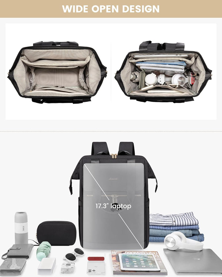 LOVEVOOK Mochila para laptop para mujer, mochila de trabajo convert...