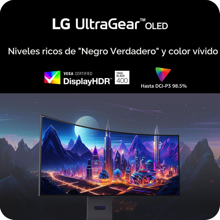 LG 34GS95QE Monitor de juegos Ultragear OLED curvo de 34 pulgadas W...