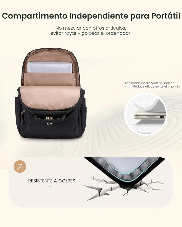 LOVEVOOK Mochila para laptop para mujer con 2 bolsillos extragrande...