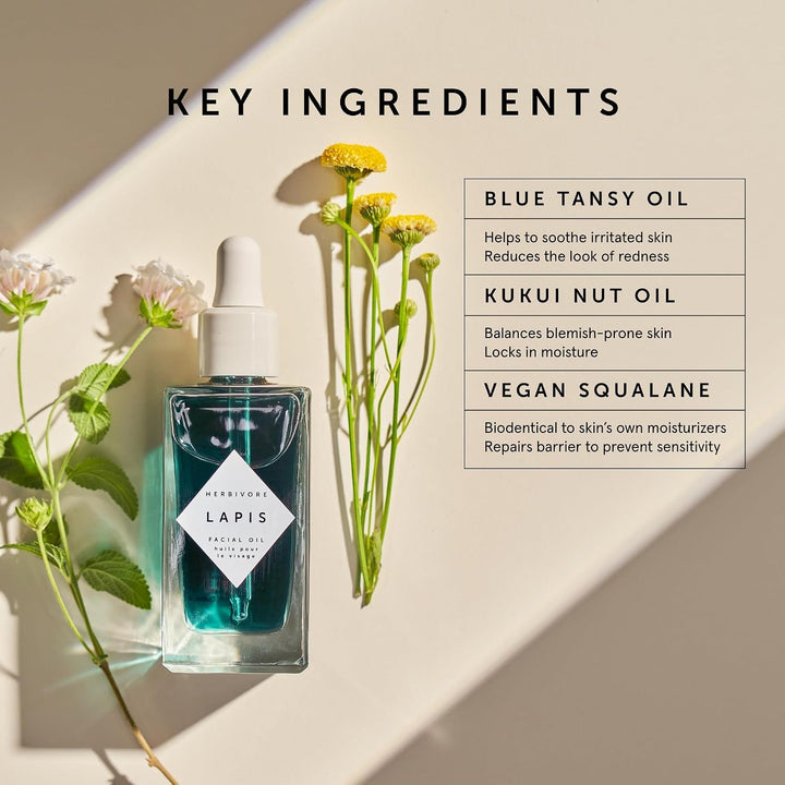 HERBIVORE Aceite facial de Lapis Blue Tansy - Hidratante que equili...