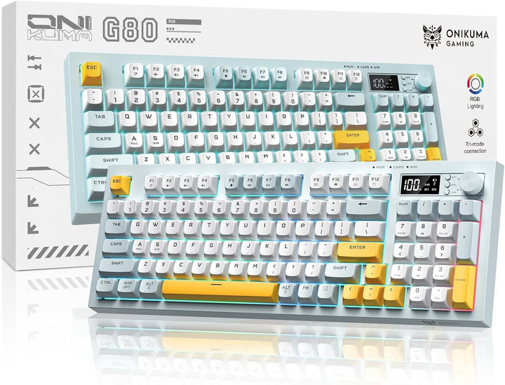 Membrana cremosa de teclado inalámbrico con retroiluminación arcoír...