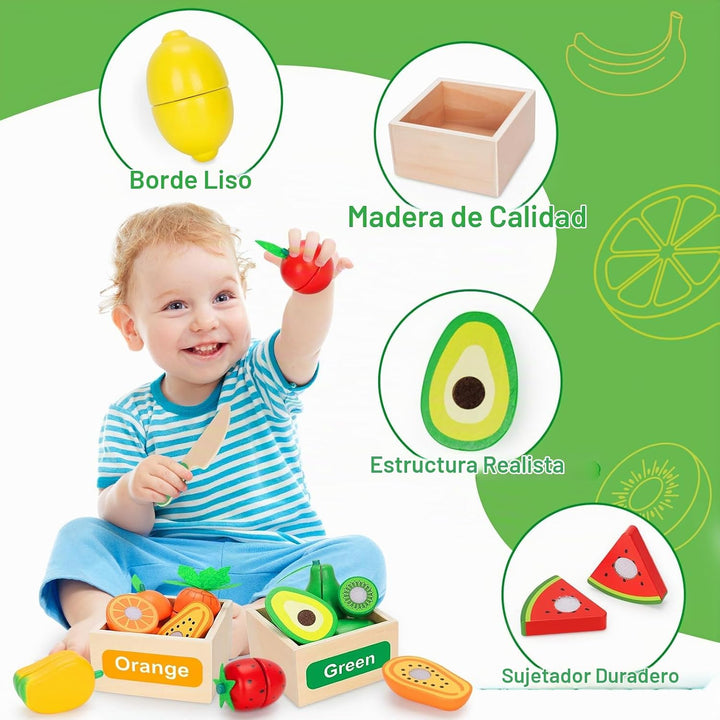 TooyBing Juego de juguetes de madera para la cocina de los niños, 3...
