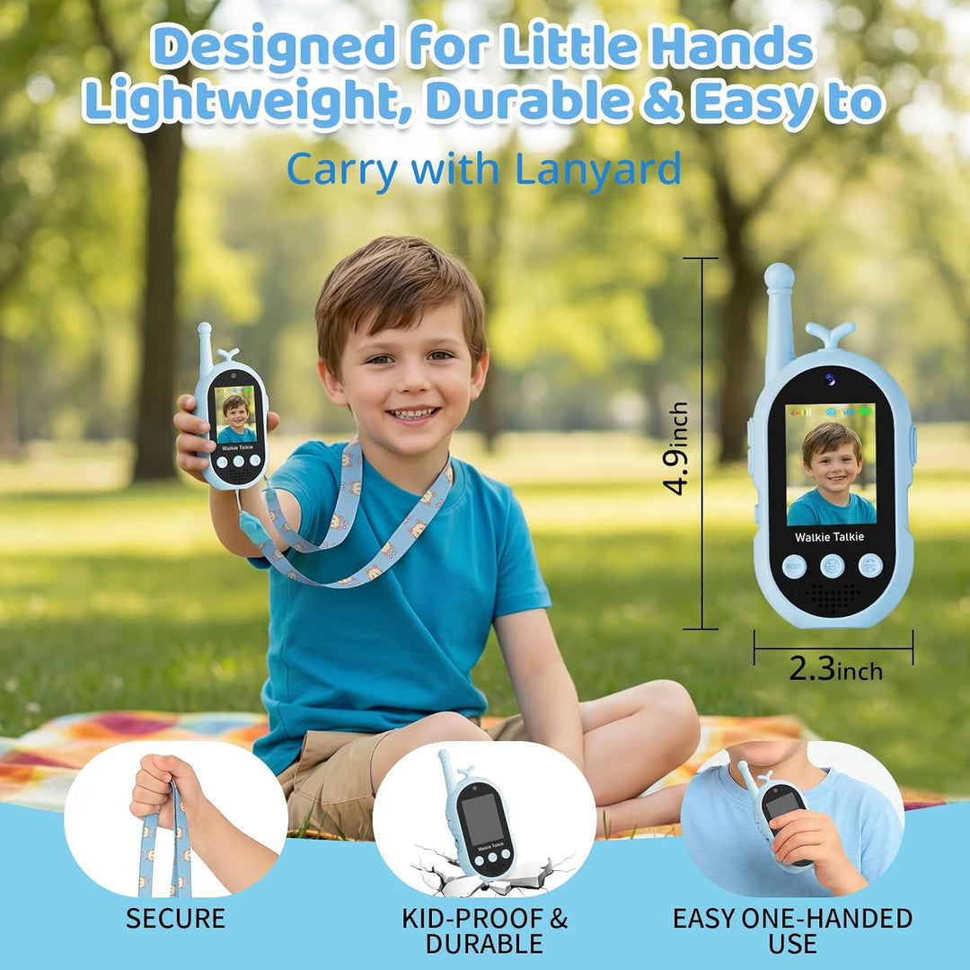 Walkie Talkie para niños con video: paquete de 2 juguetes recargabl...