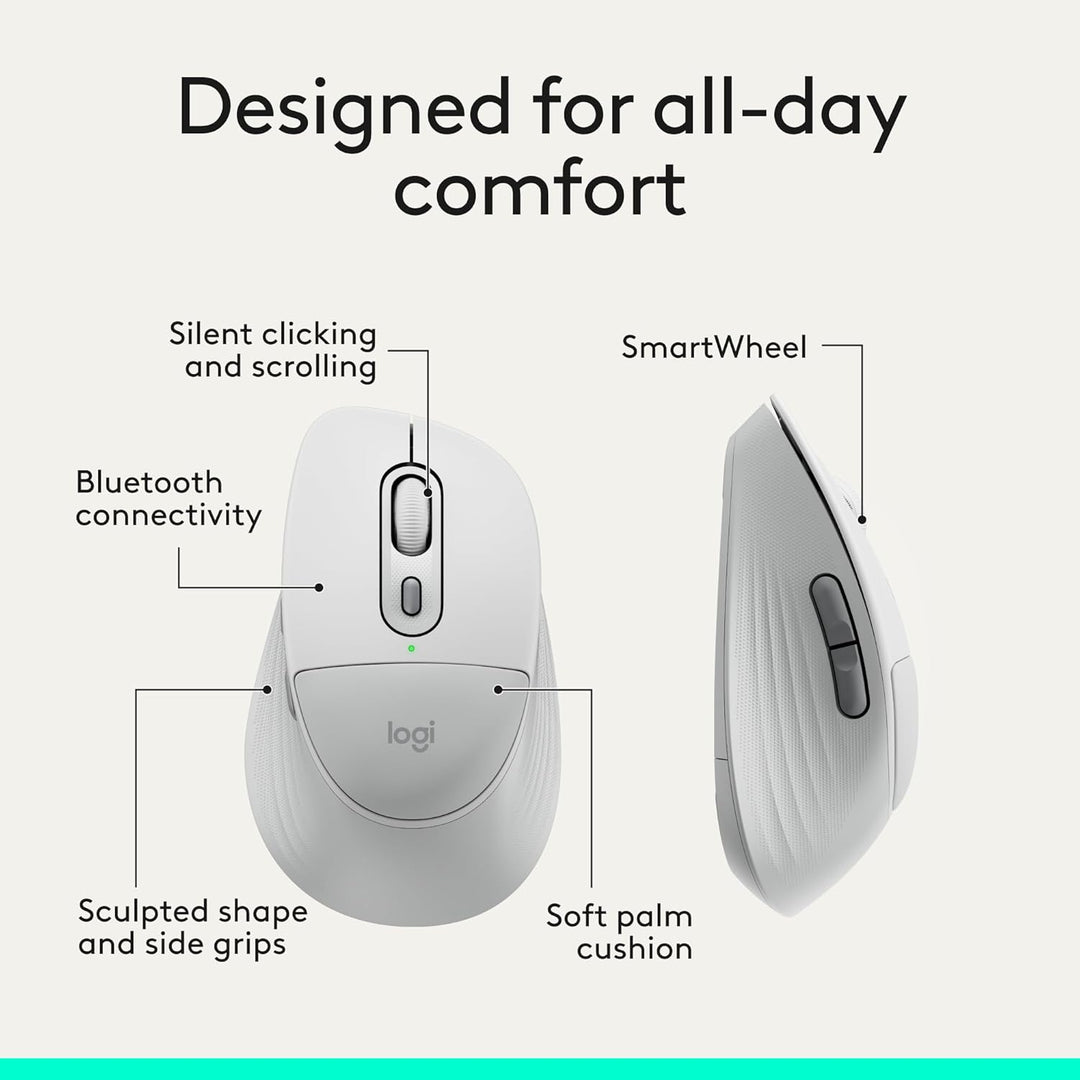 Logitech Signature Comfort Plus M850 L - Ratón inalámbrico Bluetoot...