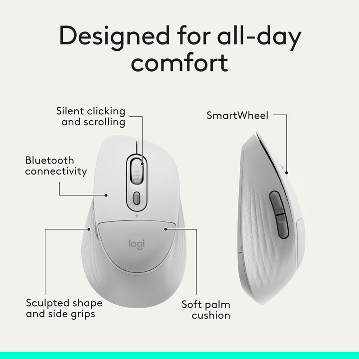Logitech Signature Comfort Plus M850 L - Ratón inalámbrico Bluetoot...