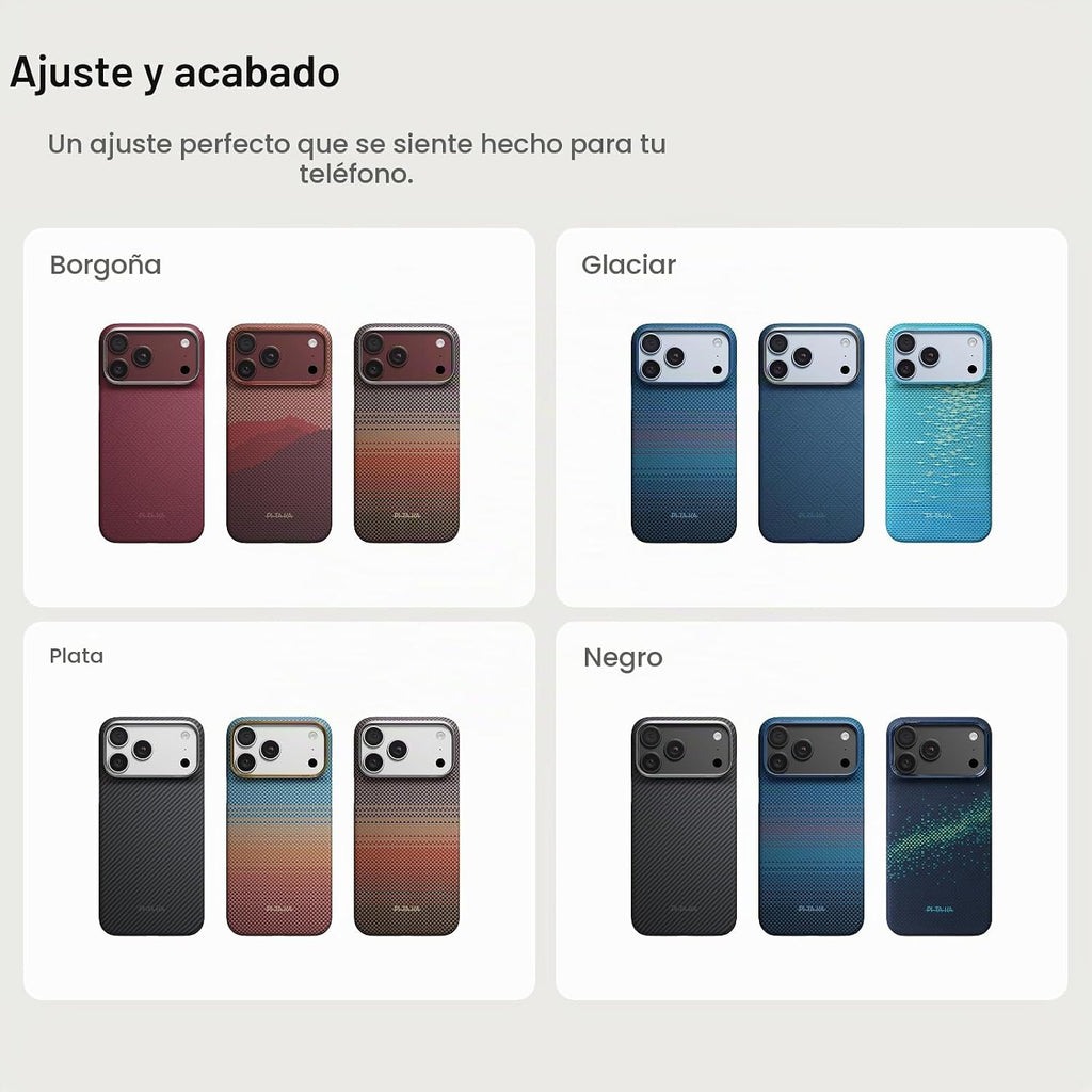 pitaka Funda para iPhone 18 Pro de 6.3" con sensación sin funda, puesta de