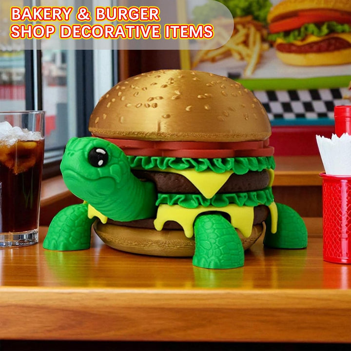 Kizcmvre Juego de hamburguesa de tortuga impresa en 3D