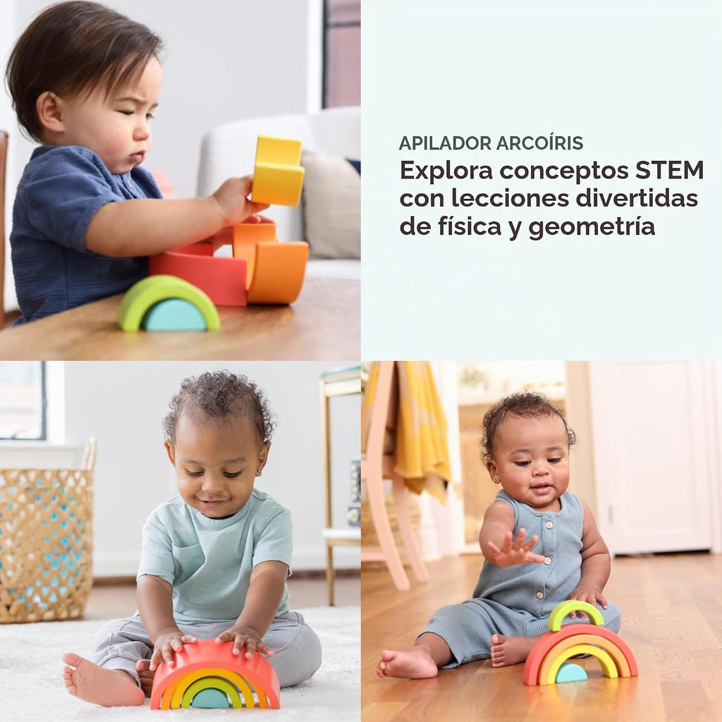 Lovevery, Apilador de arco iris, bebé Montessori, perfecto para tu bebé a partir de los 20 meses