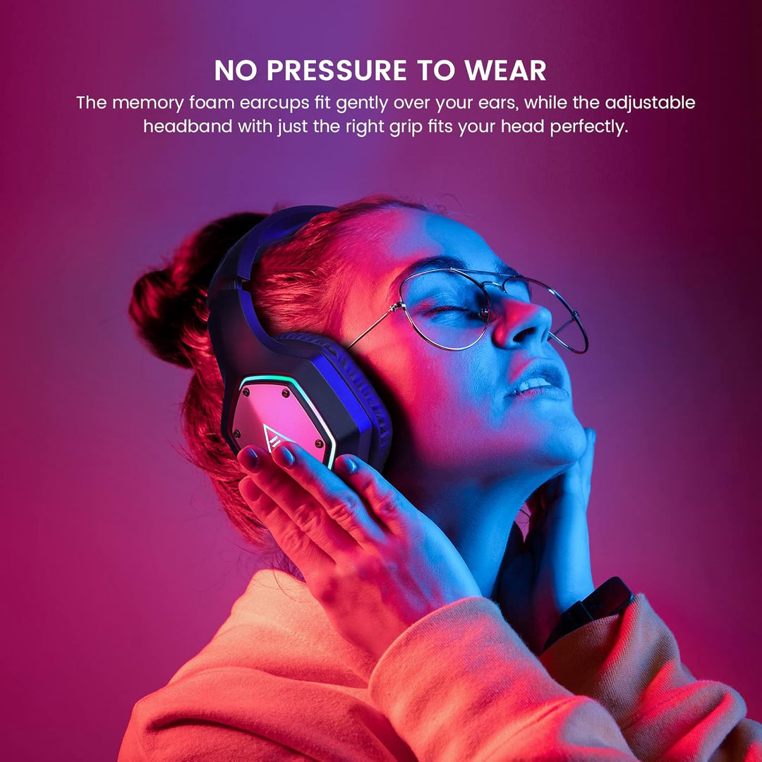 EKSA E1000 V2 Gaming Headset, PC Headset with USB C Plug, Wired Hea...