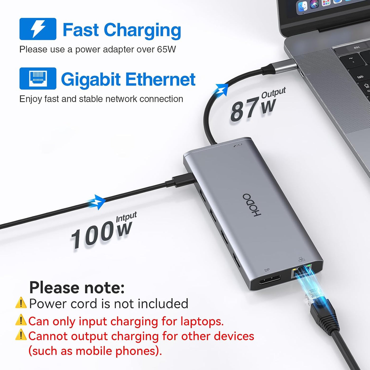 Estación de acoplamiento USB C Monitor dual para HP,Estación de | U...