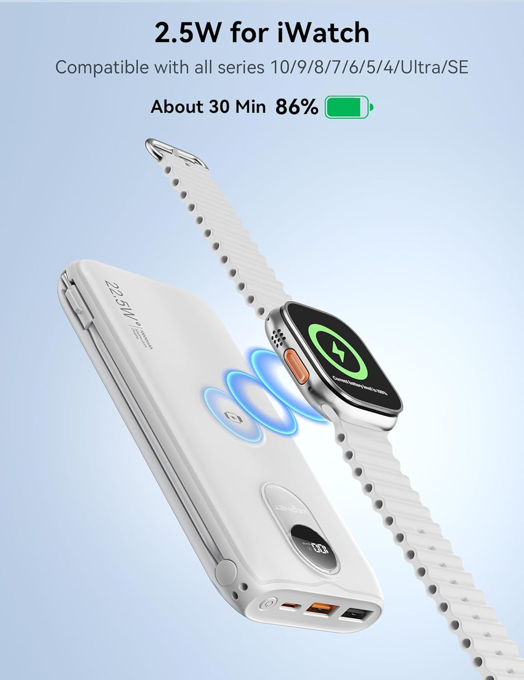 Portable Charger, 10000mAh 22.5W Power Bank Fast Charging with Buil...