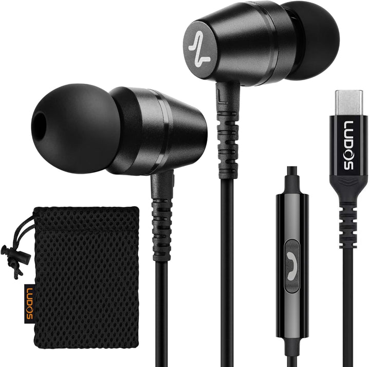 LUDOS OMNITONE - Auriculares USB C para iPhone 17 16 15 Pro Max Plu...