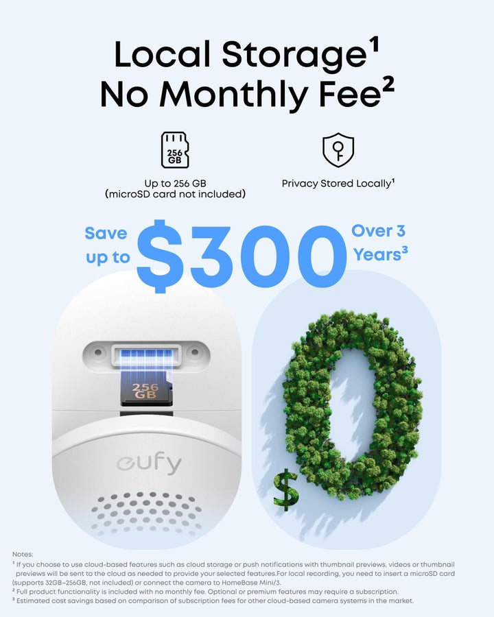 eufy - Cámara de seguridad para interiores y exteriores C31, IP66,...