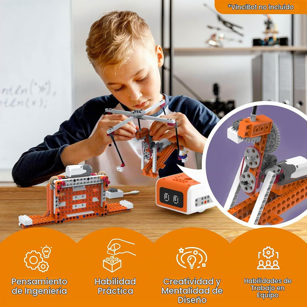 Creator Kit para VinciBot, 434+ Piezas Set de Construcción STEM Edades 8-12