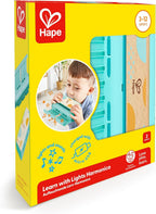 Hape Aprende con Luces Armónica | Capacidad de Carga USB | Modo de Aprendizaje y Banda | Instrumento Musical