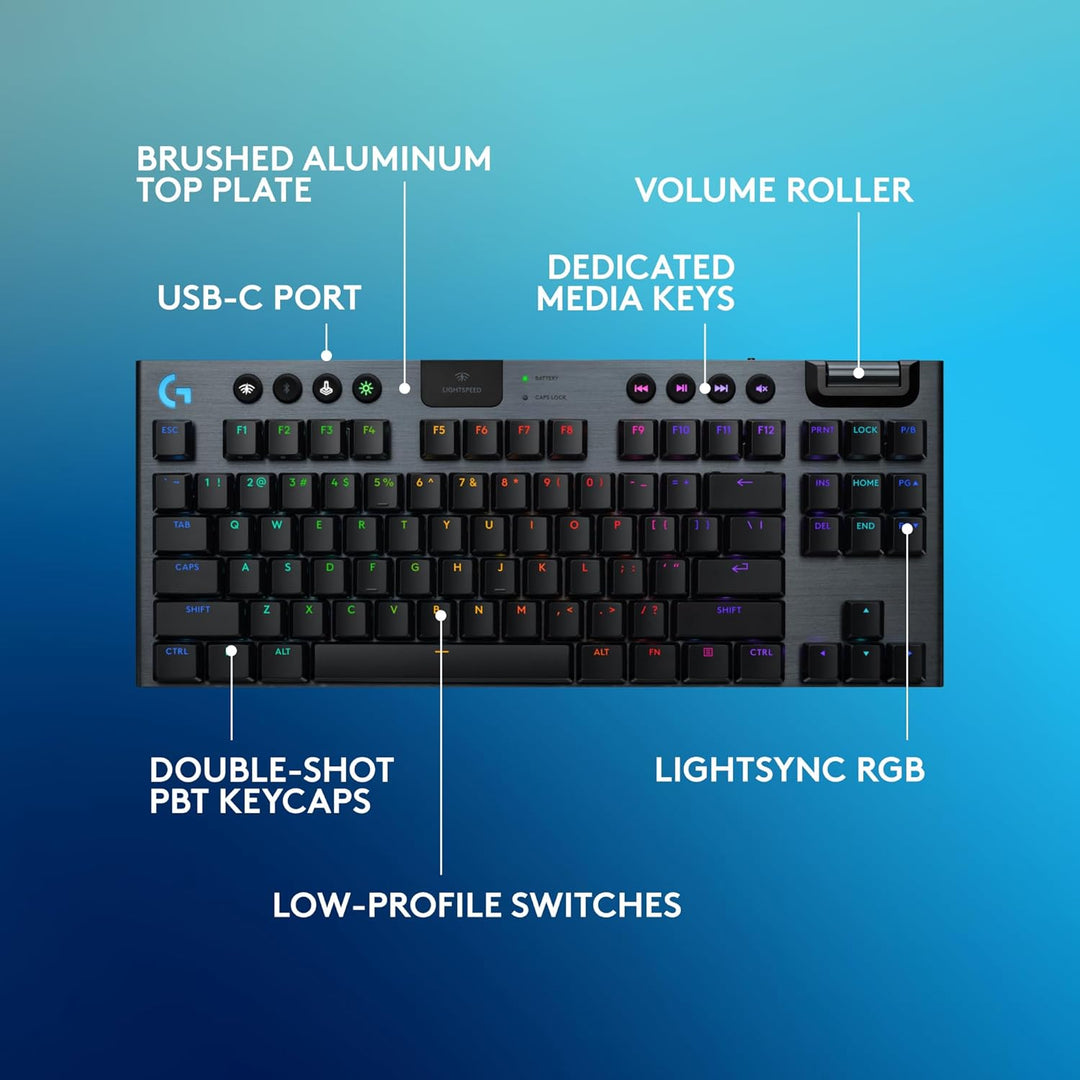 Logitech G915 X Lightspeed TKL Teclado mecánico inalámbrico para ju...