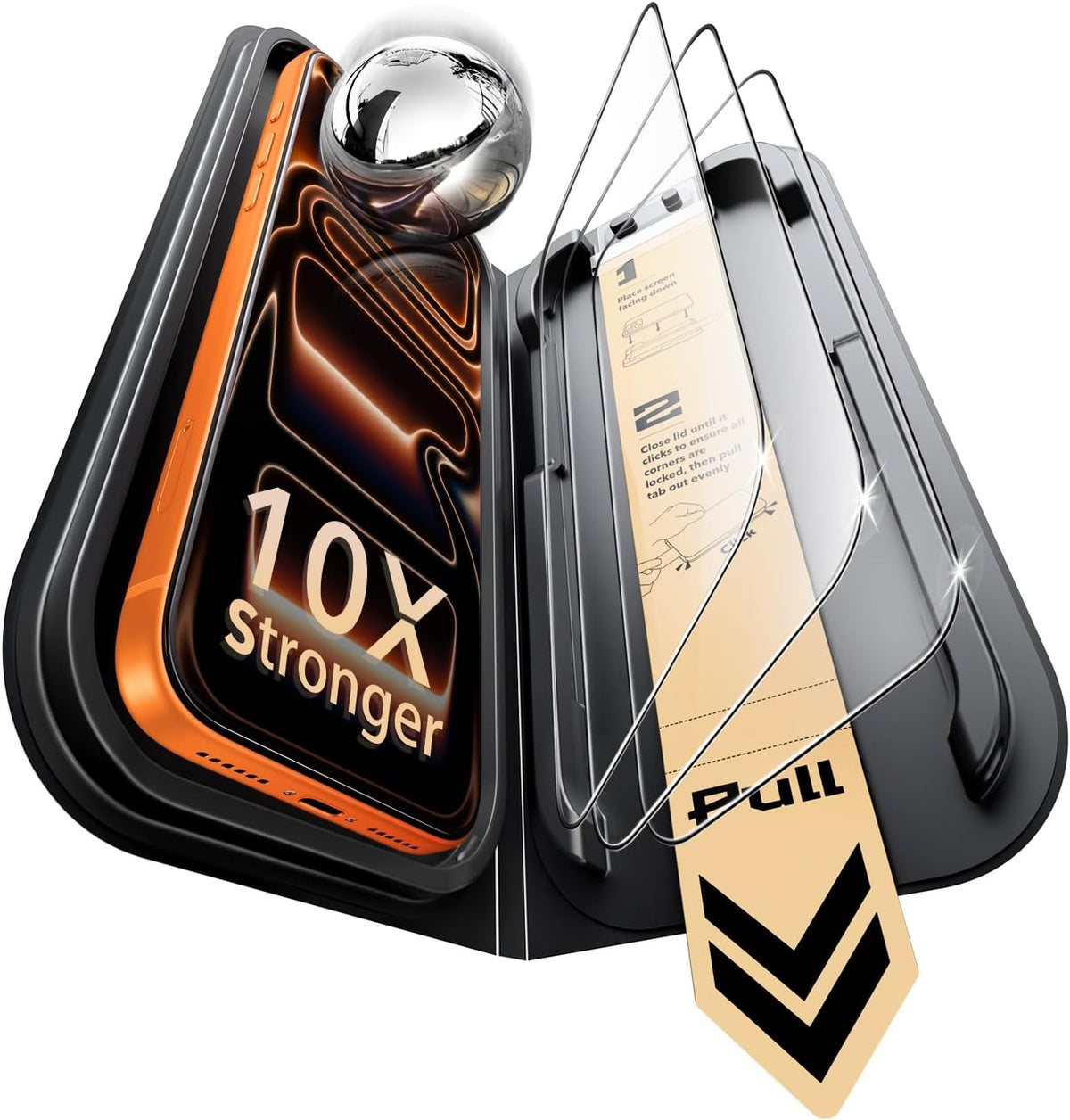 ESR - Protector de pantalla para iPhone 17 Pro Max, paquete de 3 unidades, Armorite Pro
