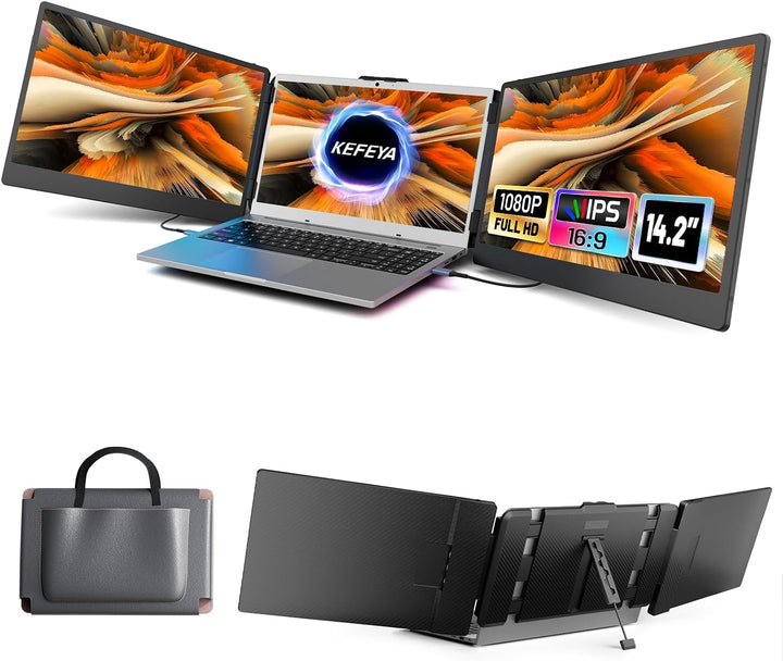 KEFEYA Extensor de pantalla para laptop, monitor triple portátil de...