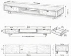 Soporte de bambú para monitor doble, estante de escritorio natural