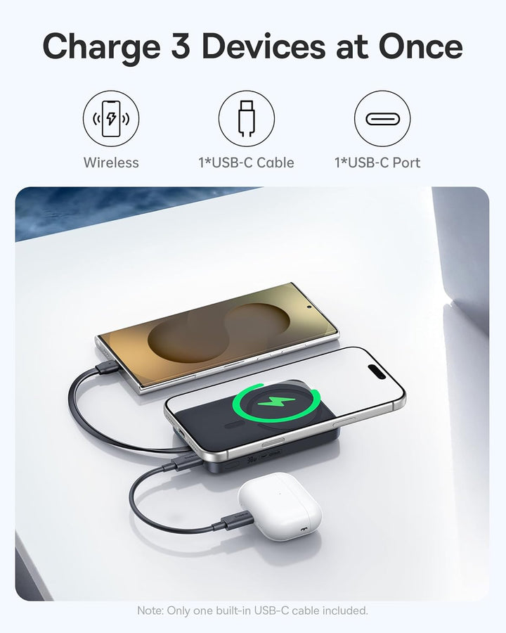 Baseus - Banco de energía Magsafe de 10,000 mAh, cargador portátil...