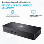 Dell D3100 - Estación de acoplamiento USB 3.0, base de monitor doble de