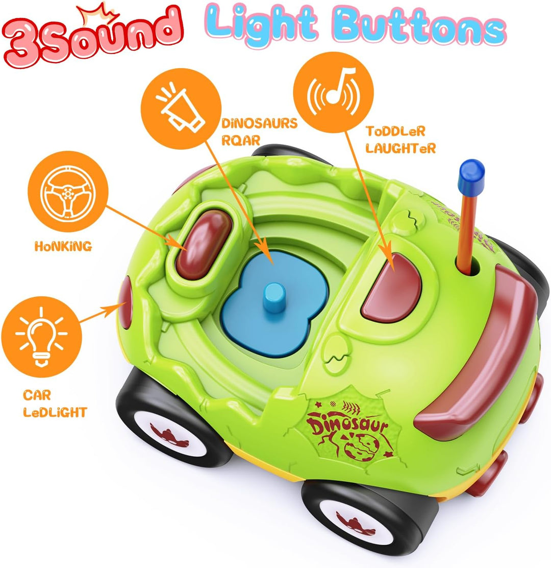Kidz do 2 Pack Juguetes de dinosaurio con control remoto para niños...