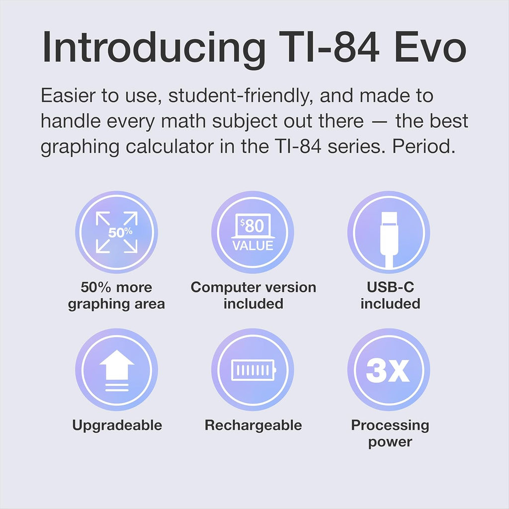 TI-84 Evo Calculadora gráfica Texas Instruments, Plata