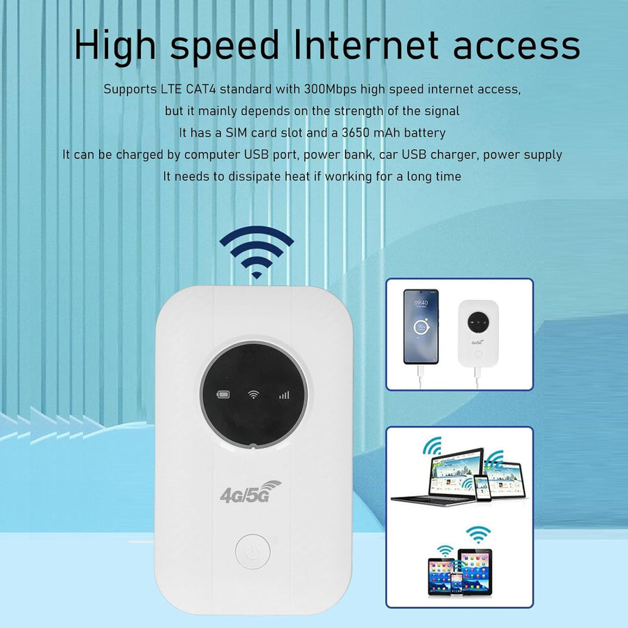 Enrutador de módem LTE 4G, punto de acceso de 300 Mbps hasta 10 dis...