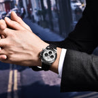 Reloj para hombre Pagani Design de cuarzo, estilo simple, cronógrafo de alta precisión, resistente al agua, bisel cerámico, cadena de acero inoxidable