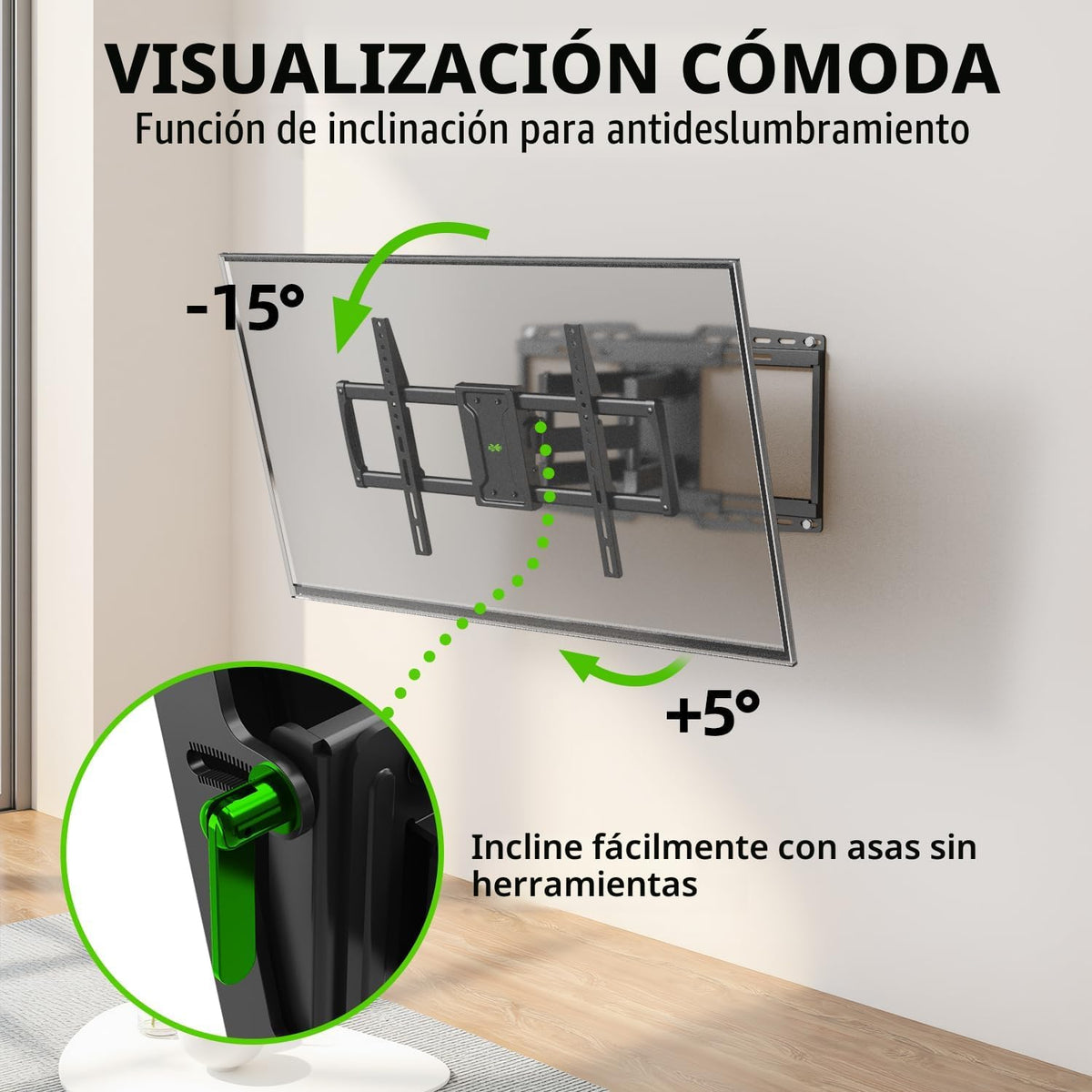 Soporte de pared para TV de movimiento completo para televisores de 55/65