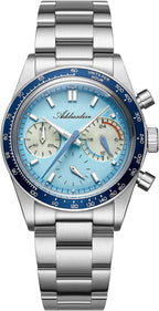 ADDIESDIVE Racing Chronograph Relojes para Hombre 3 Sub-diales 100M a Prueba de Agua
