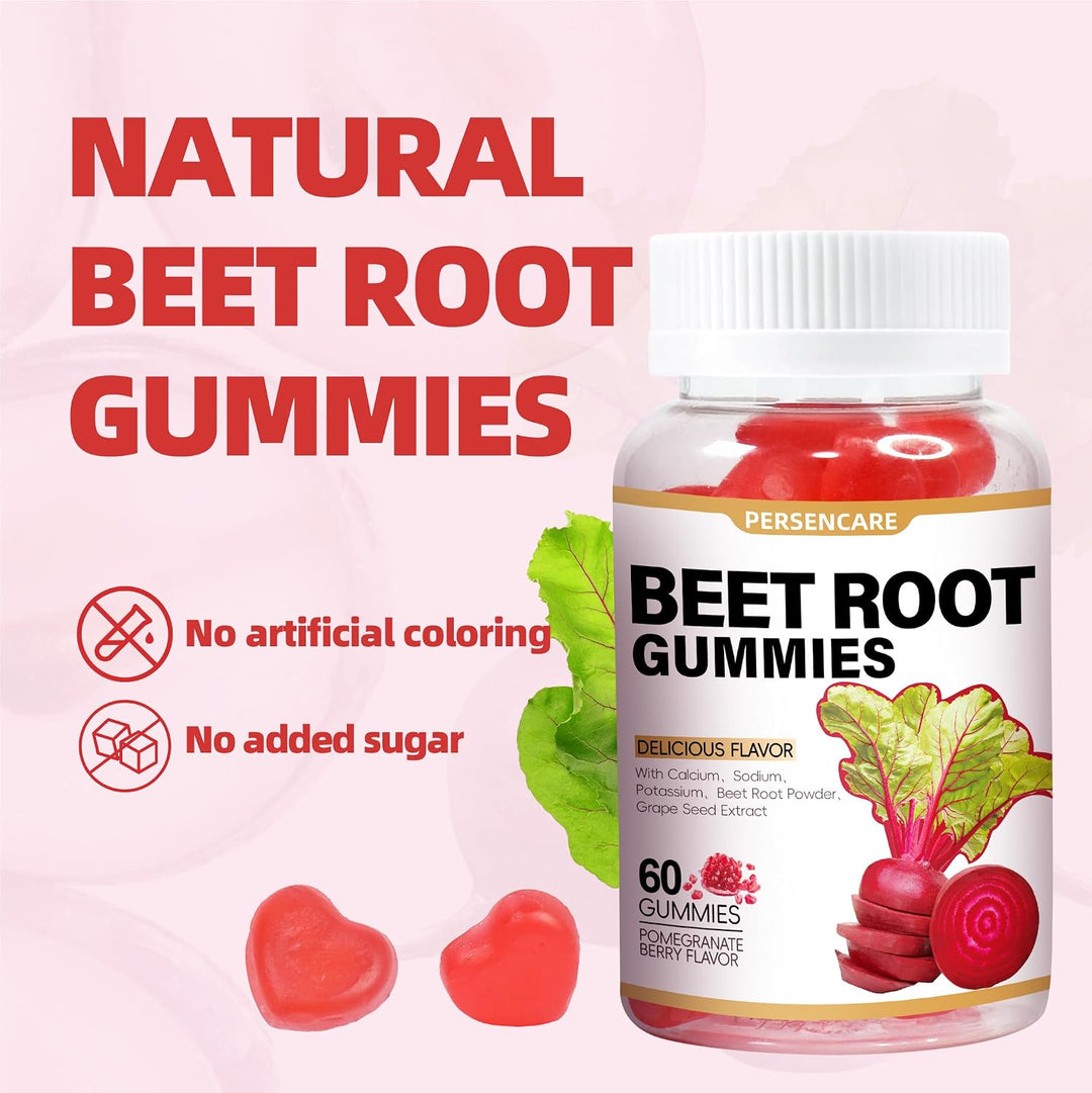VAEYAE Gomitas naturales de raíz de remolacha para hombres y mujere...