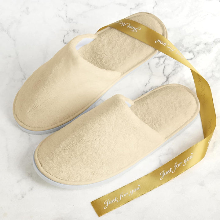 QatmMkt - 10 pares de pantuflas desechables unisex para invitados,...
