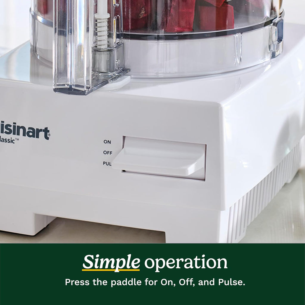 Cuisinart DLC-10SYP1 - Procesador de alimentos de 7 tazas, motor de 600 vatios, blanco