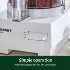Cuisinart DLC-10SYP1 - Procesador de alimentos de 7 tazas, motor de 600 vatios, blanco