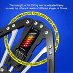 EAST MOUNT Ejercitador de brazo Twister con pantalla de contador, potencia hidráulica ajustable de 22 a 440 libras, expansor de pecho para el hogar, equipo de entrenamiento muscular de hombro