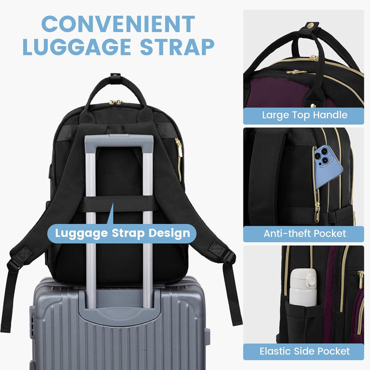 LOVEVOOK Mochila para laptop para mujer con compartimento separado...
