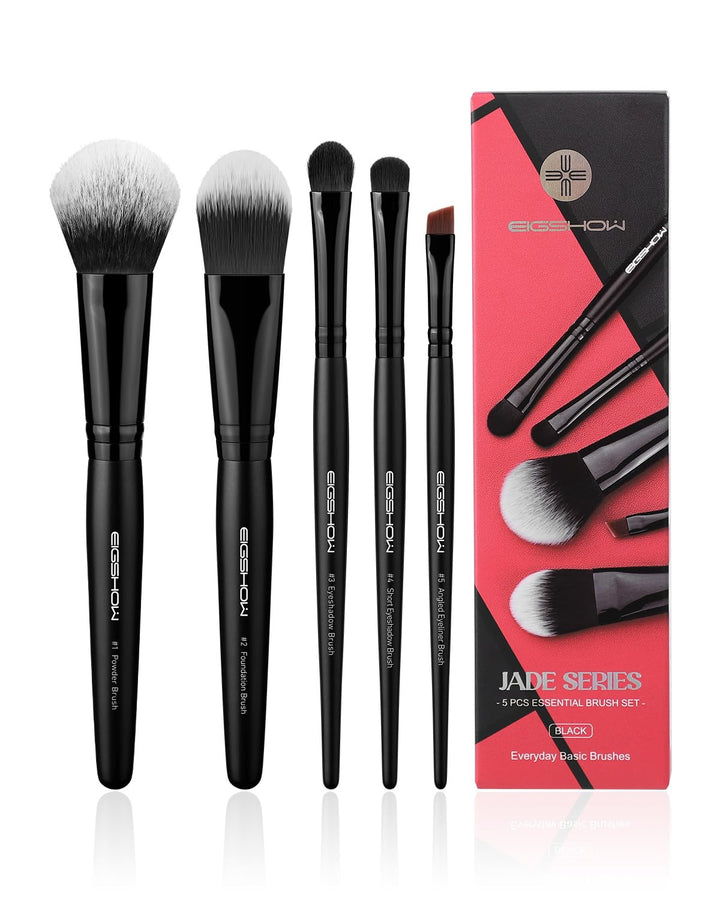 EIGSHOW Juego de 5 brochas de maquillaje diario para base, polvo y...